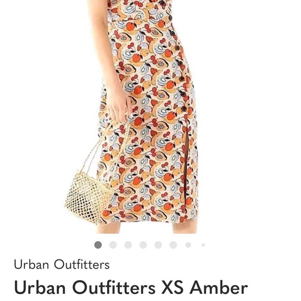 UO fruity print v-neck halter dress SMALL - Picture 6 of 7